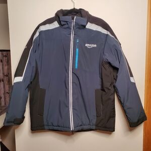 Amazon Delivery Driver Winter Parka Coat Jacket Puffer Reflective Large